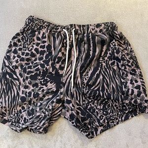 Patterned Swim Trunks